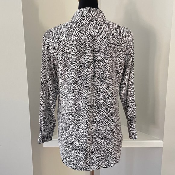 Equipment Black and White Print Blouse - Picture 3 of 12